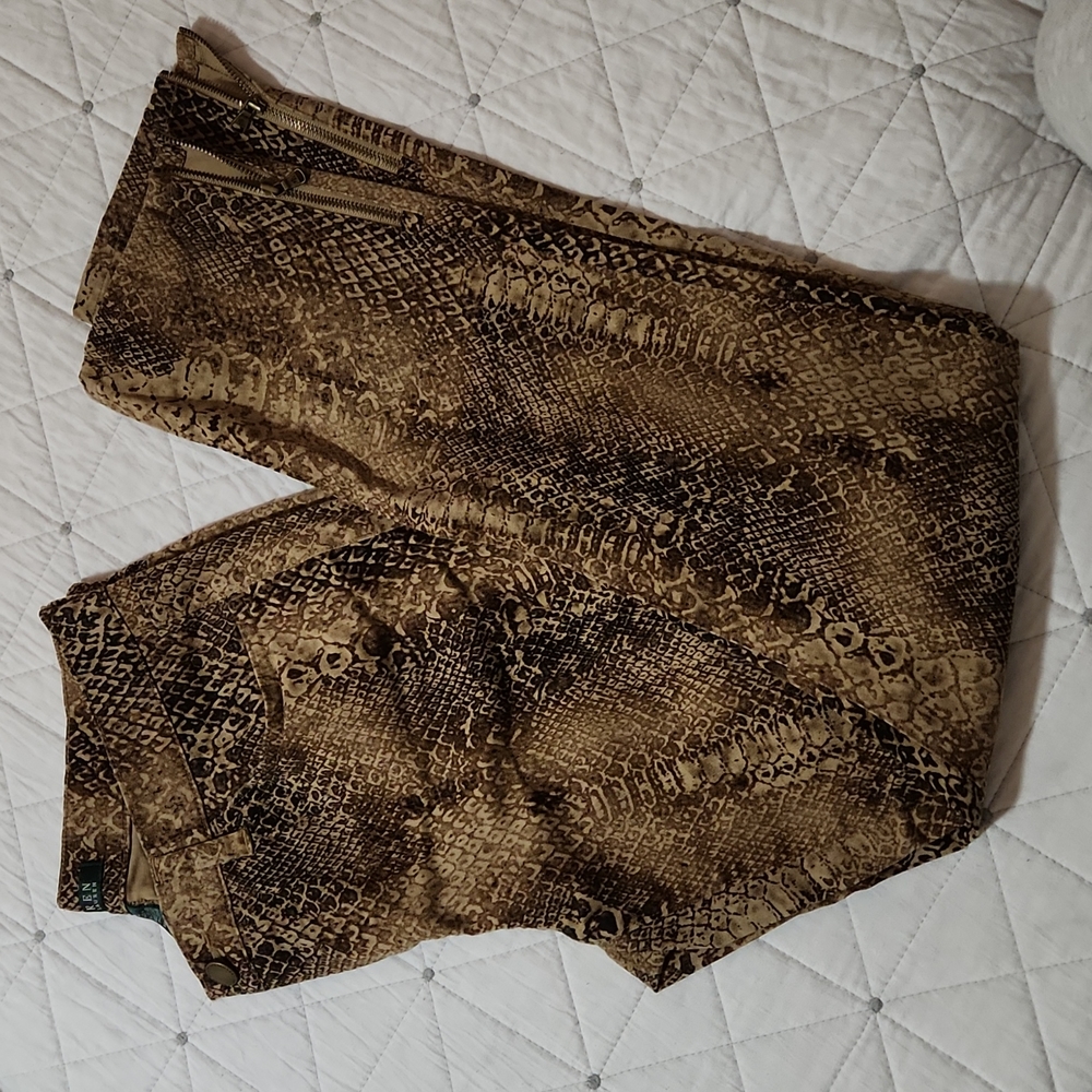 Ralph Lauren size 4 brown and tan jeggings